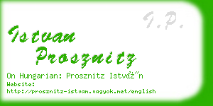 istvan prosznitz business card